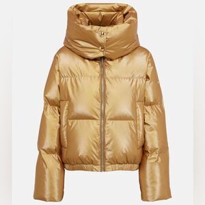 Goldbergh Oceane Down Puffer Ski Jacket Gold Metallic NWT US 2